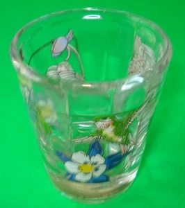 Arkansas Shot Glass Shooter Hummingbird Pine Cones Flowers Motif Made in USA - Picture 1 of 8