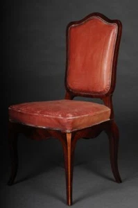 French Chair Lederbezogen Rosewood Louis Quinze Um 1890 C-149 - Picture 1 of 1