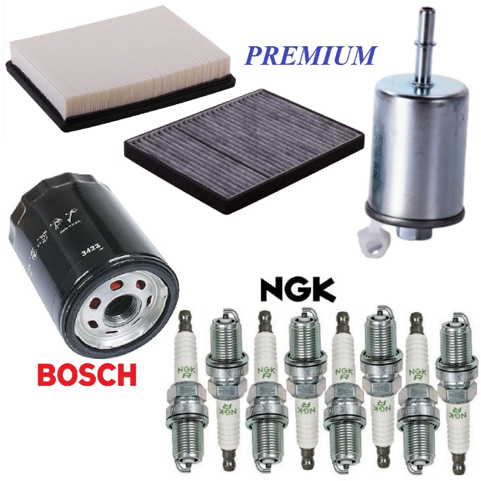 Tune Up Kit Filters Spark Plugs For CADILLAC DEVILLE V8 4.6L 2000-2005 - Image 1 of 1