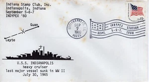 USS INDIANAPOLIS, INDIANAPOLIS, 1980 FDC19182 - Bild 1 von 1