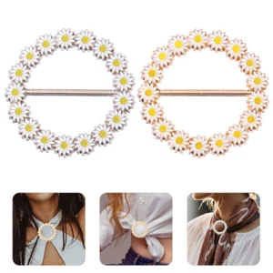 2Pcs Scarf Buckles Clothes Button Clothes Decor Buckle Bracket Vintage - Picture 1 of 12