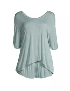 Free People Women’s Pajama Shorts Set Have To Have It Sparkling Waters L 10-12 - Picture 1 of 6