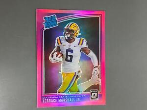 Terrace Marshall Jr. 2021 Optic Rated Rookie Pink Prizm LSU Tigers Panthers N16