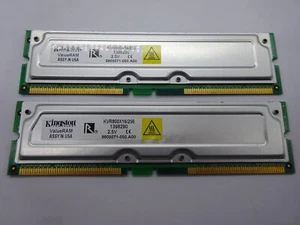 Kingston 512MB (2x256MB) RDRAM KVR800X16/256 2.5V ECC #R1635 - Bild 1 von 2