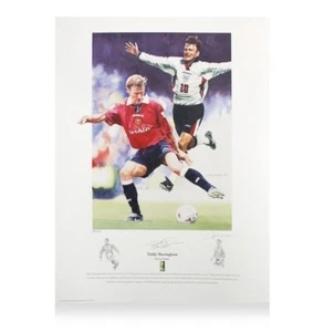 TEDDY SHERINGHAM SIGNED MONTAGE PRINT - Picture 1 of 1
