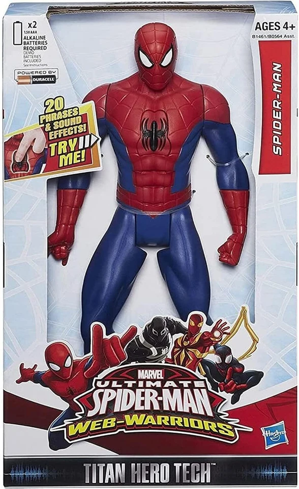 Marvel Ultimate Spider-man Action Figure Web Warriors TITAN Hero Tech 12" Hasbro