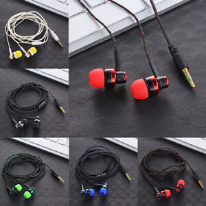 Super Bass 3.5mm In-Ear Earbuds Stereo Earphone Braided Headset Headphone Strong