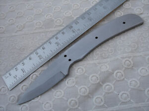6.75" custom made small spring steel special design hunting knife blank blade S