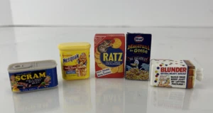 Miniature food funny World's Smallest Wacky Packages Minis 5 pieces diorama - Picture 1 of 11