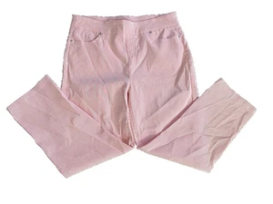 MARIO SERRANI ITALY red & white pin striped women's stretch pants size medium - Bild 1 von 6