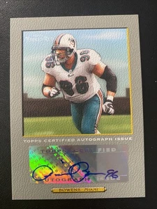 2005 Topps Turkey Red NFL # TRA-DBO David Bowens - AUTO Dolphins - Picture 1 of 3