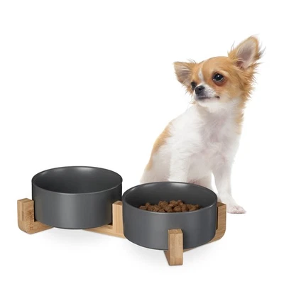 Hunde napfbar keramik Hundenapfbar Hundenapfset Doppelter Hundenapf 850 ml - Bild 1 von 2