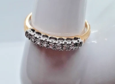 Dainty Vintage 14K & Diamond Wedding or Anniversary Band, 1.8 Grams, Sz. 6.5 - Image 1 of 4