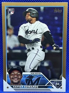 2023 Topps Update Series - Xavier Edwards #US296 Gold /2023 (RC) Marlins Rookie - Bild 1 von 2