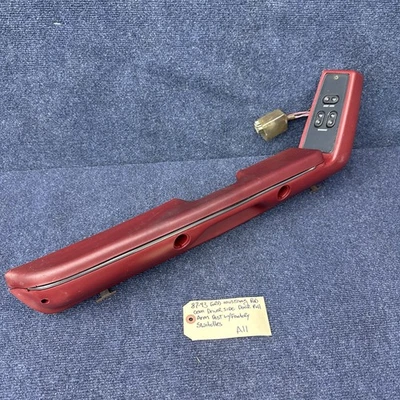 Ford Mustang 1987-1993 reposabrazos de puerta rojo e interruptor de ventana TIRÓN DEL CONDUCTOR IZQUIERDO OEM GT Foto 1 de 4