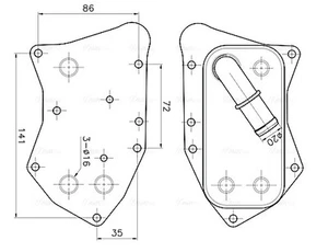 OL3749 AVA QUALITY COOLING Radiatore olio, Olio motore per CHEVROLET,OPEL,VAUXHA - Foto 1 di 1
