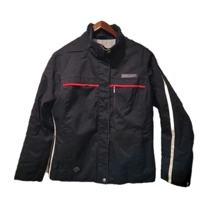 VTG Y2K Descente Jacket 14 Parka Coat Ski Snowboard Black Red White Stripes - Picture 1 of 20