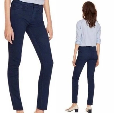 Tory Burch full length skinny jeans in navy blue stretch ankle length Sz 26 - Image 1 of 4