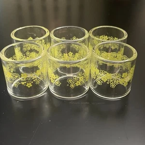 Vintage Pyrex Crazy Daisy Glass Napkin Holders Set Of 6 - Picture 1 of 5