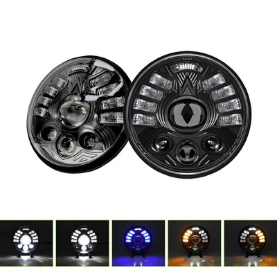For BMW 524td 1985-1986 2pcs 5.75"INCH 5-3/4 Round LED Headlights Hi/Lo Beam DRL - Image 1 of 4