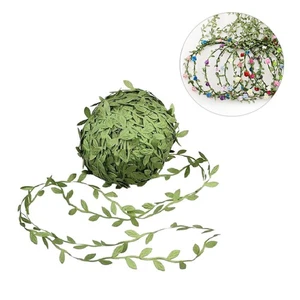 Ghirlanda di fiori artificiali viti foglie stringa applicazione felce ghirlanda verde - Foto 1 di 11