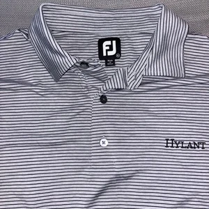 Footjoy FJ Men's XL Golf Polo Shirt Striped Short Sleeve Button Up Top - Picture 1 of 6