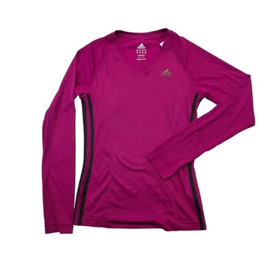 Camisa de Correr Adidas Manga Larga S Púrpura Rosa Poli Spandex Elastizada Atlética Y2K Foto 1 de 4
