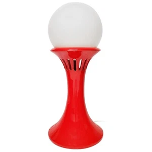 Vintage Red Table Space Age Mushroom Lamp Atomic Design Light Mid Century Desk - Picture 1 of 3