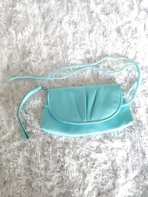 Cartera sin asas/brossbody nupcial David's verde azulado Oasis Foto 1 de 3