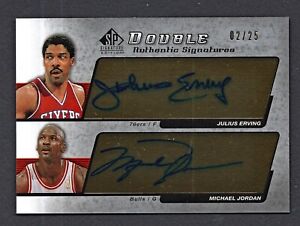 2004-05 SP Signature Edition - Double Authentic Sig. - Erving / Jordan #d 02/25