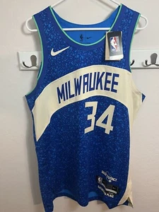 giannis antetokounmpo authentic city jersey Size 48 NWT - Picture 1 of 4