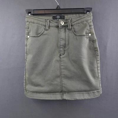 Minifalda Missguided Mujer 2 Verde Grunge Rock Elastizada Informal Básica Mínimo Día Foto 1 de 4