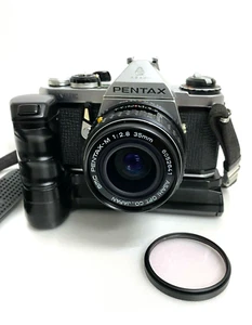 【N MINT-】 Pentax ME w/ SMC Pentax-M 35mm 2.8 lens +Winder ME From Japan 2747 - Picture 1 of 12