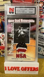 5 COLORS LINES NSA 1/1 MICHAEL JORDAN GAME USED JERSEY BULLS C STORE MJ3 RARE RD - Picture 1 of 7