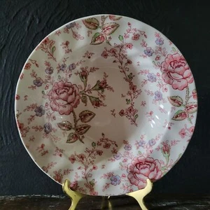 Vintage Johnson Brothers Rose Chintz Large Rim Soup Bowl / Cereal Bowl - Picture 1 of 3