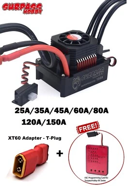 Surpass Hobby KK Brushless ESC 150A 120A 80A 60A 45A 35A 25A for RC car - Imagen 1 de 4