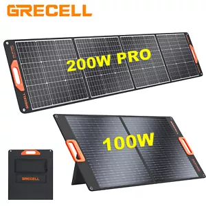 GRECELL 100W 200W Solar Panel Kits Portable Foldable Charger for Power Station - Picture 1 of 26