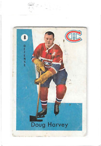 1959-60 Parkhurst Doug Harvey  Montreal Canadiens HOF #8 Poor