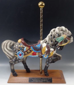 PJ'S CAROUSEL COLLECTION ORIGINAL HORSE MICHELLE PHELPS SIGNED 1996 HERSHEY PARK - Picture 1 of 16