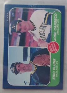 1986 Fleer - #649 Eric Plunk, Jose Canseco (RC) Oakland A's Price Reduction - Picture 1 of 2
