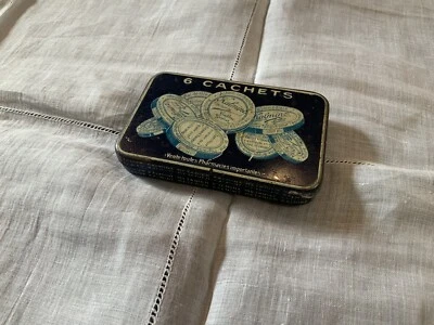 Ancienne Boîte en Métal 6 Cachets de Médicament KALMINE - Photo 1/4