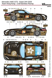LB Production 1/24 Mercedes AMG GT3 Craft Bamboo Dubai 24Hour 2020 Decal LB24031 - Picture 1 of 4