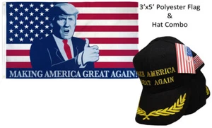 3'x5' EE. UU. Trump ¡Haciendo América genial! Sombrero de plumas negras & Make America Great - Imagen 1 de 1