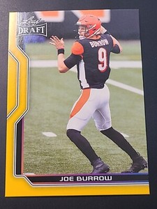Joe Burrow 2023 Leaf Draft YELLOW PARALLEL B1-3 LSU Tigers Bengals
