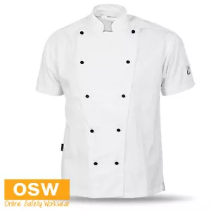 Unisex BN White Mesh Vented Breathable Lightweight Soft Cotton Chef Jacket 1103 - Foto 1 di 5