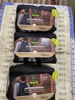 3X Travelon CLEAN Silvadur Treated Antimicrobial Packable Backpack  Heather Gray - Image 1 of 4