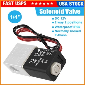 Fast Response Electric Air Water Solenoid Valve 12V DC Normally Closed 1/4" Inch - Picture 1 of 14