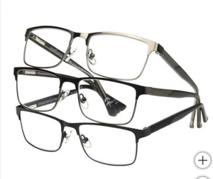 Design Optics Foster Grant Kyne Full Metal Square Reading Glasses 2 Pk +1.50 Z8 - Picture 1 of 4