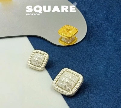 2 exquisitos botones plateados de resina y perlas de metal para moda de alta gama.50 Foto 1 de 4