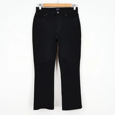 J.Crew Factory Mid-Rise Flare Crop Jean In All-Day Stretch In Black Size 26 - Image 1 of 4